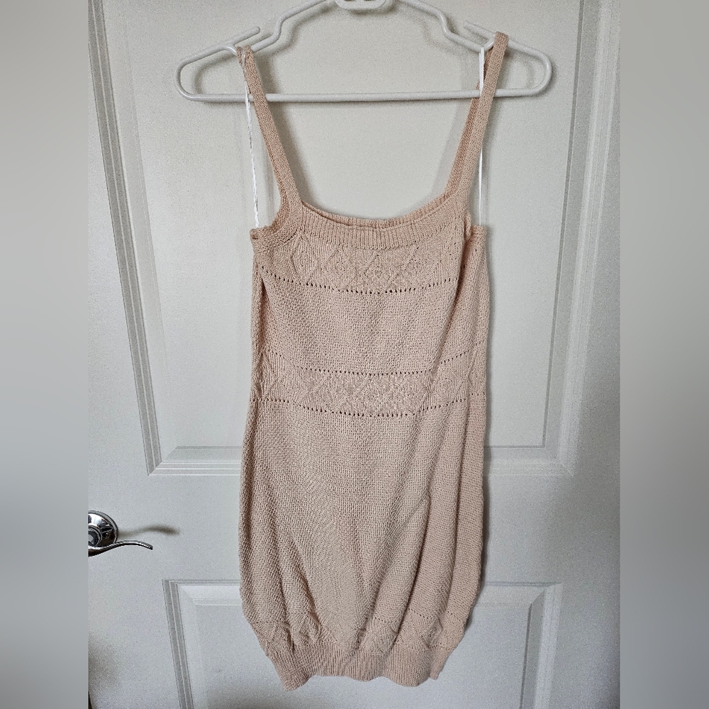 Hello Molly.  New, Never Worn.  No Tags.  Knit Sleeveless Dress in Beige Size L